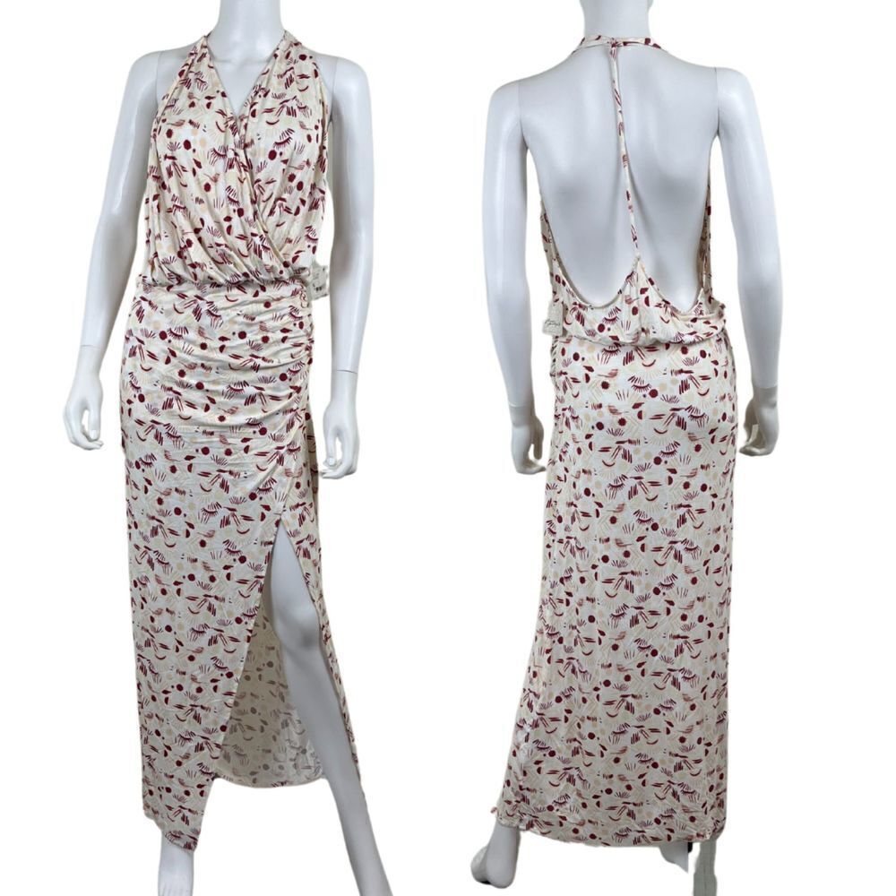Free People Womens Size S Daria Cream Jersey Knit Pullover Maxi NEW Dress Resort